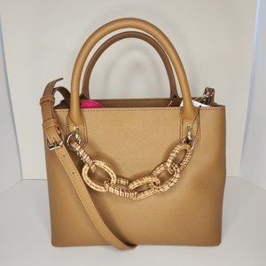 Betsey Johnson XOCHARLIE Triple Compartment Satchel with Card Holder - NWT